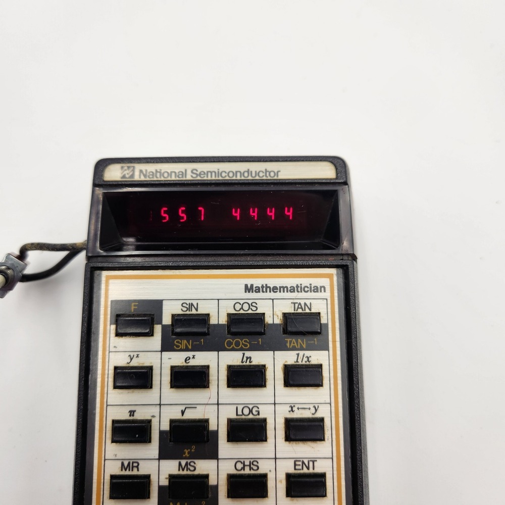 Vintage National Semiconductor Mathematician Calculator 4510 Red LED Working